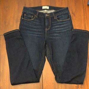 Size 28, dark skinny jeans